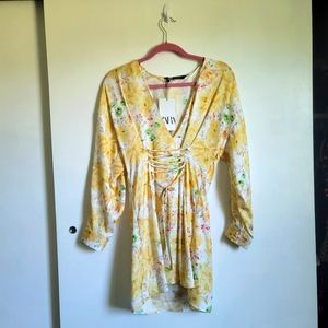 Yellow Floral Zara Dress